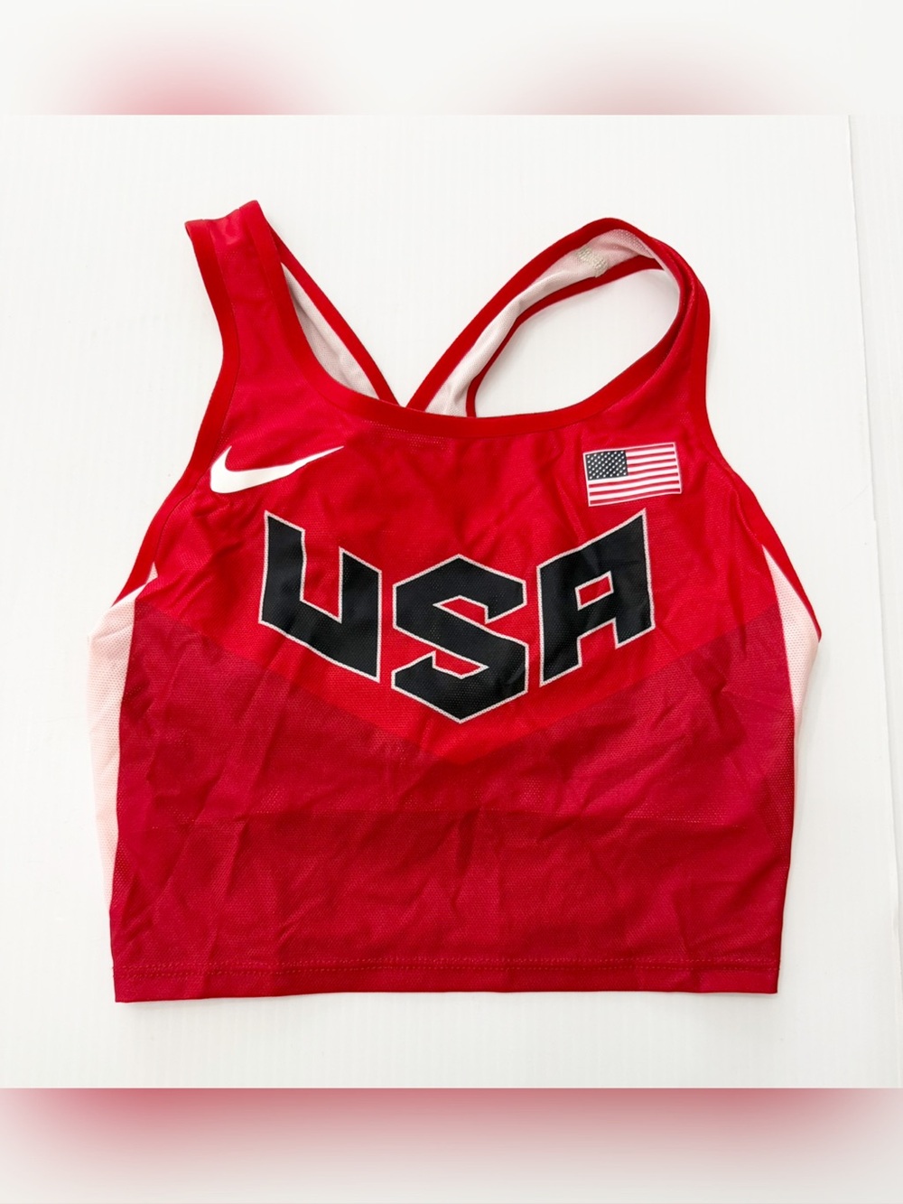 Nike Pro Elite USA Olympic Women Track Crop Top Bra Size: Small
